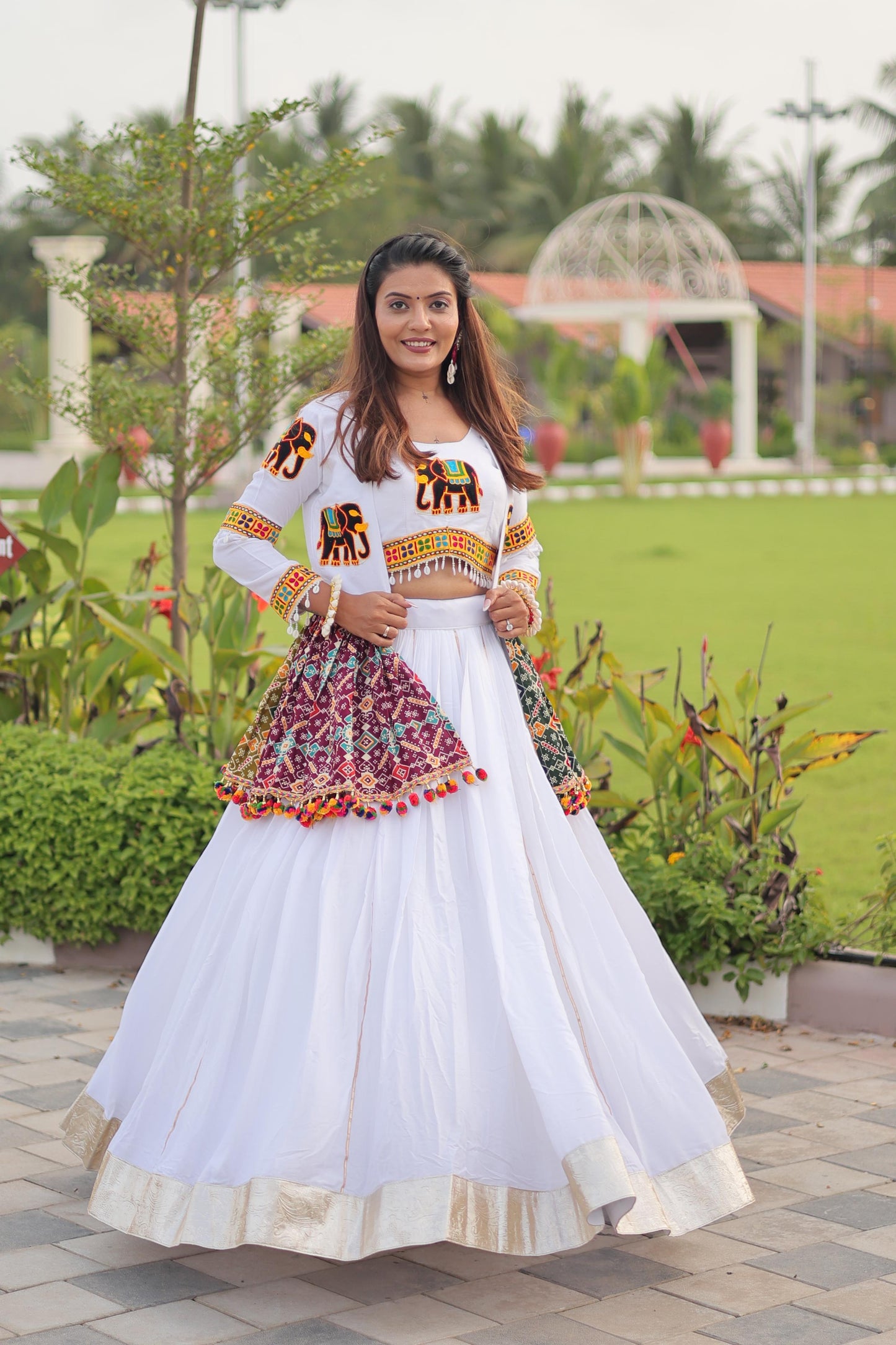 Launching Navratri Special Gamathi Work Lehenga choli