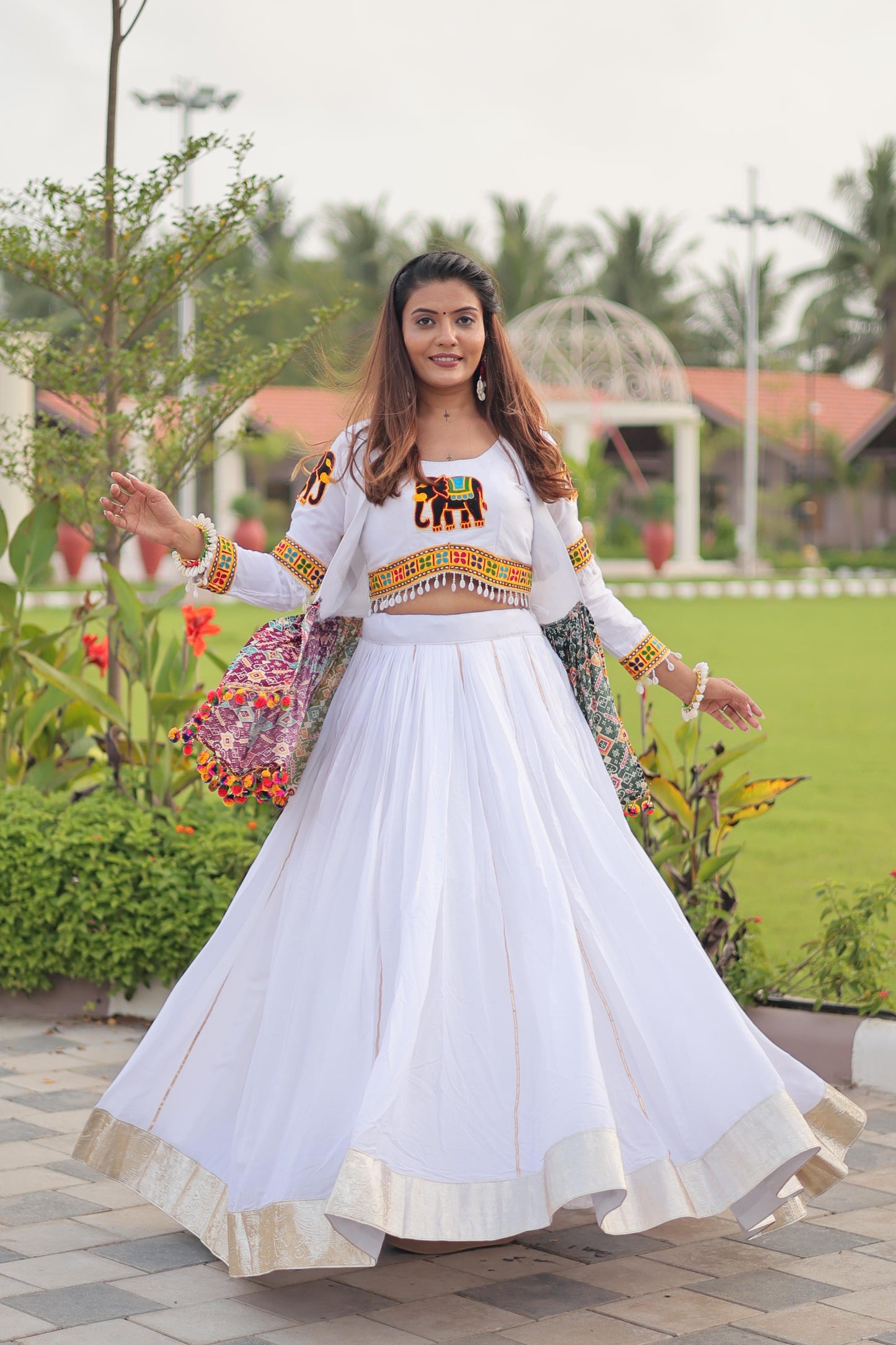 Launching Navratri Special Gamathi Work Lehenga choli