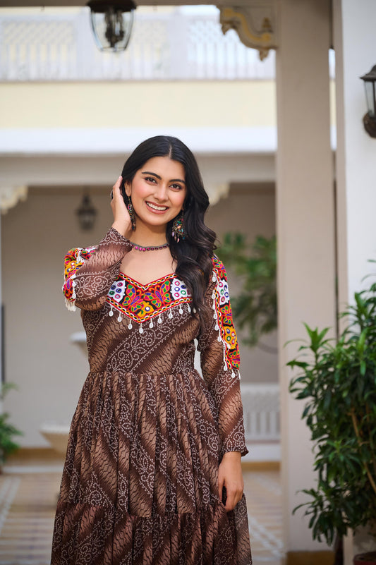 Launching Navratri Special Gamathi Work Gown