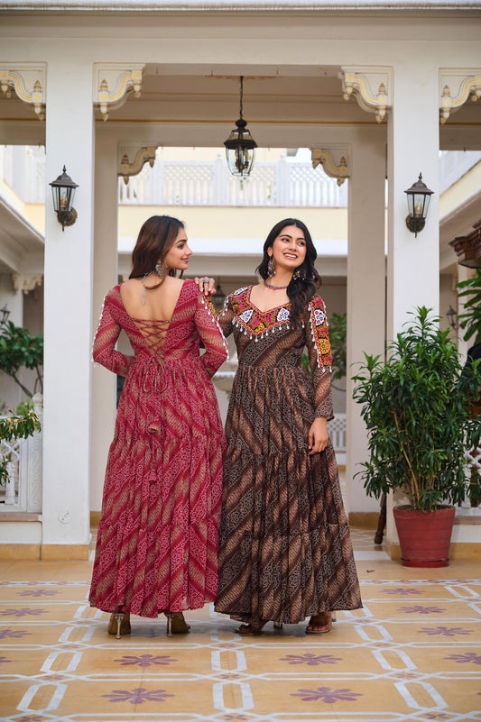 Launching Navratri Special Gamathi Work Gown