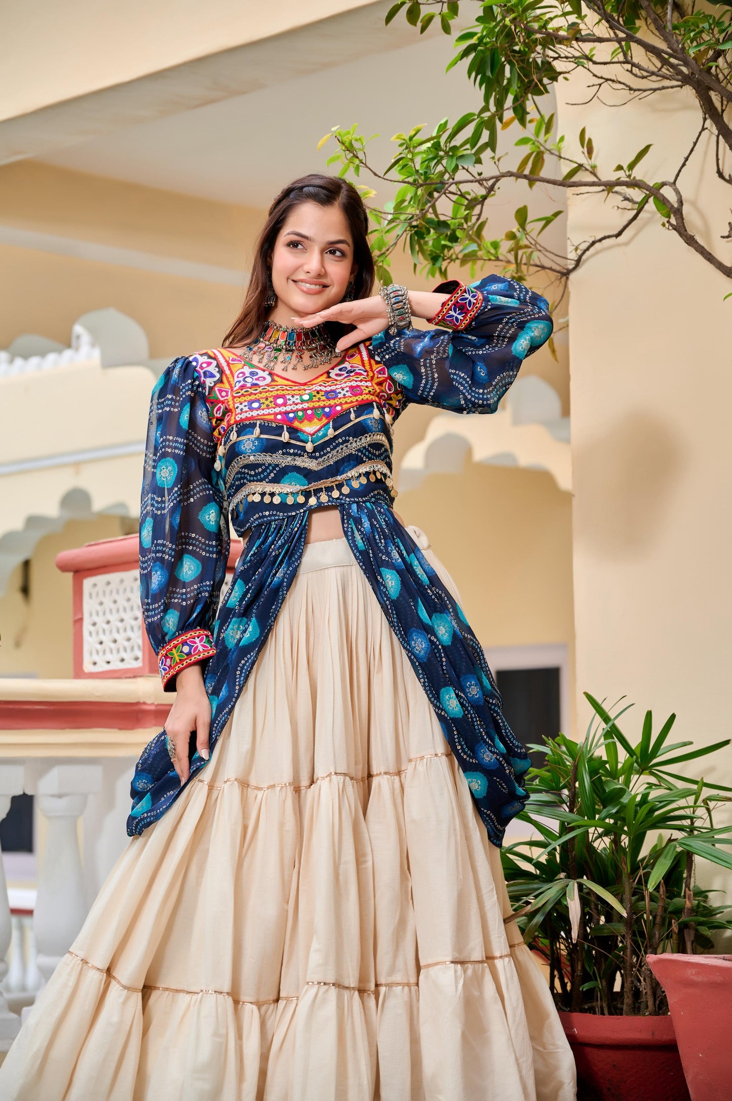 Launching Navratri Special Gamathi Work Lehenga choli