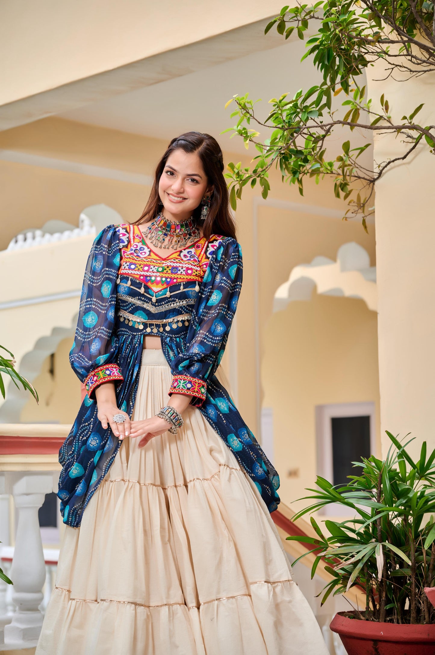 Launching Navratri Special Gamathi Work Lehenga choli