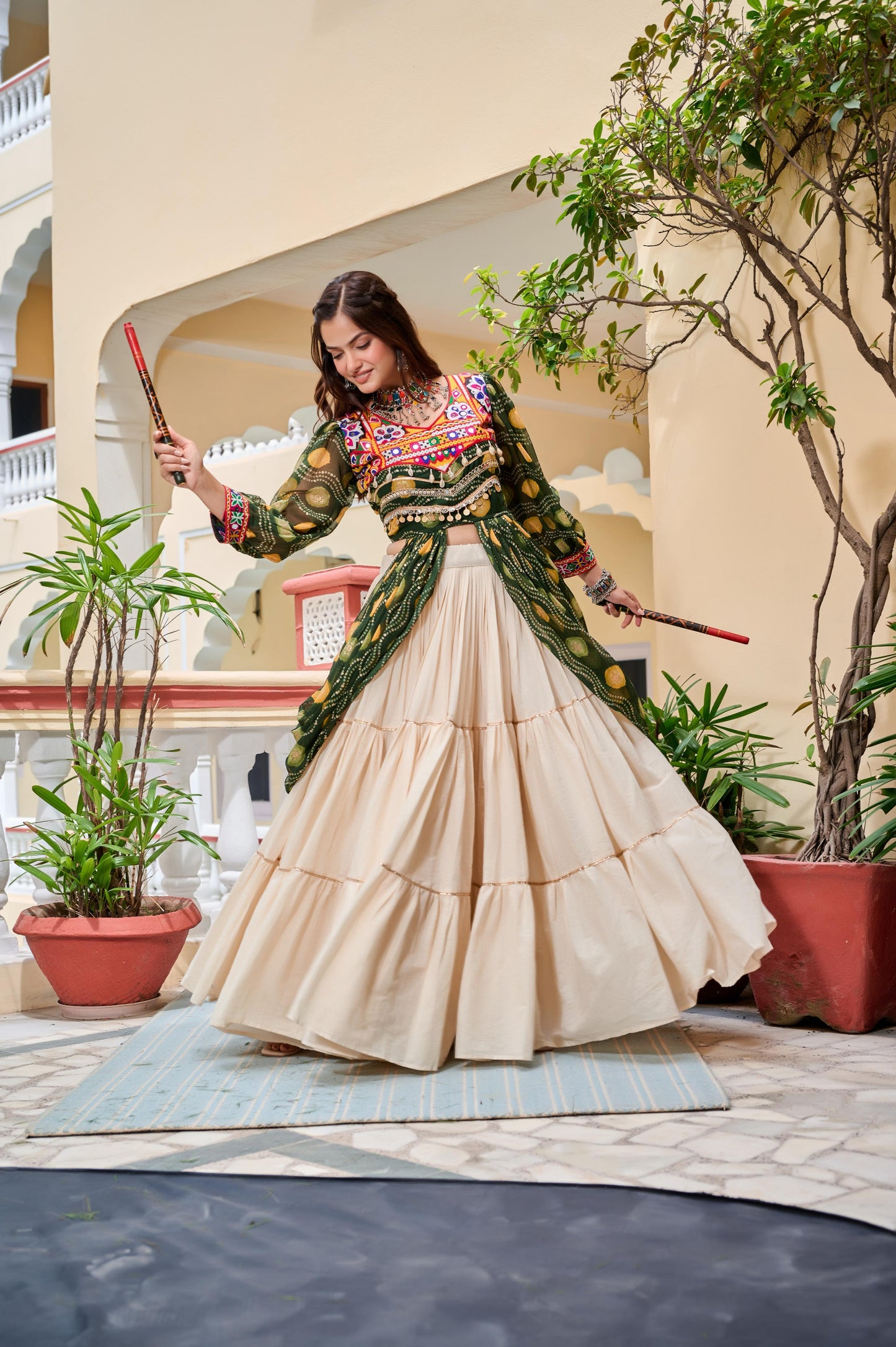 Launching Navratri Special Gamathi Work Lehenga choli