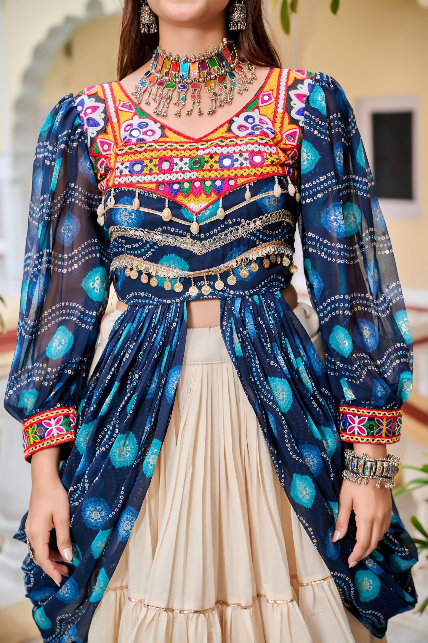 Launching Navratri Special Gamathi Work Lehenga choli