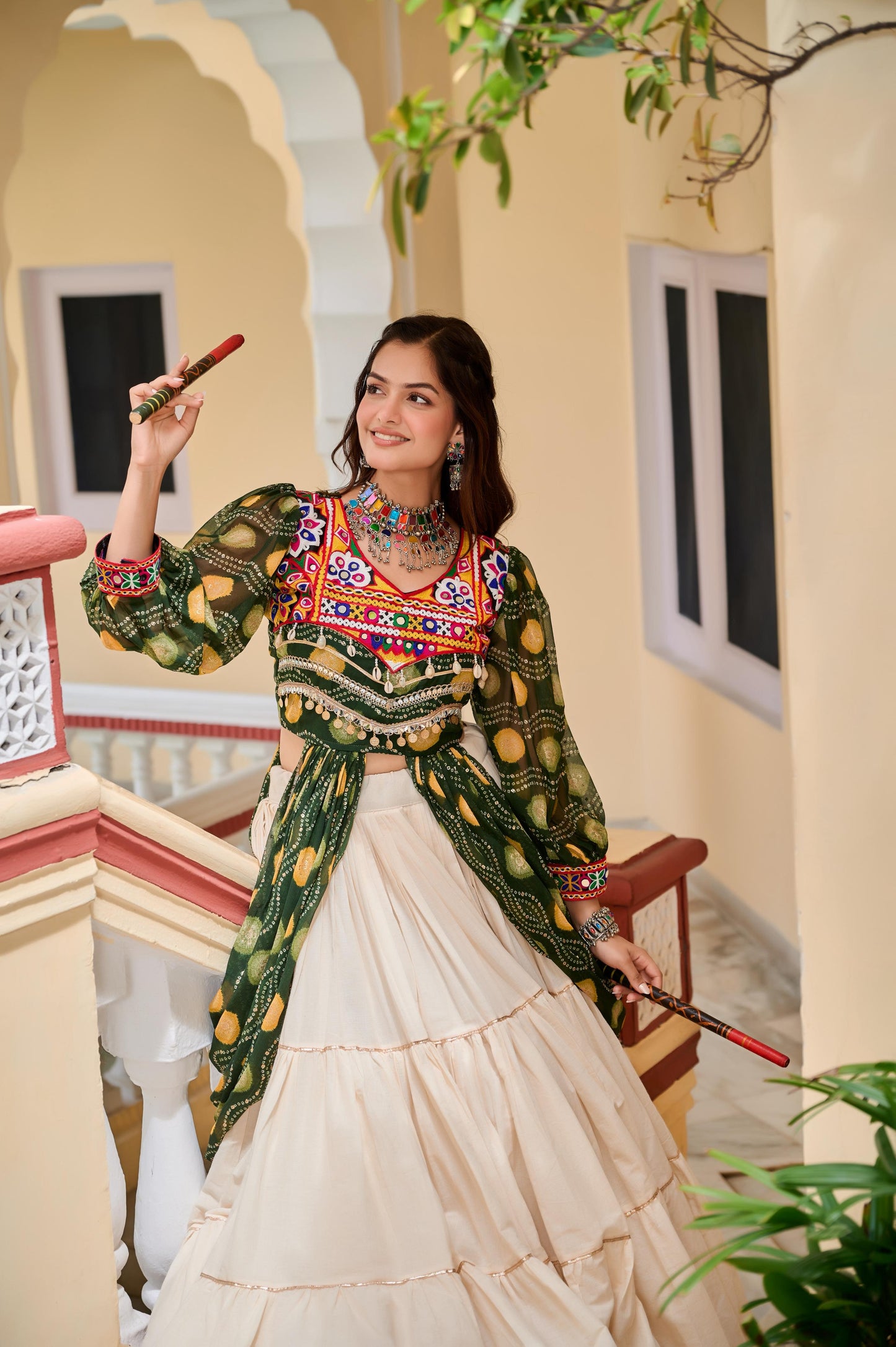Launching Navratri Special Gamathi Work Lehenga choli