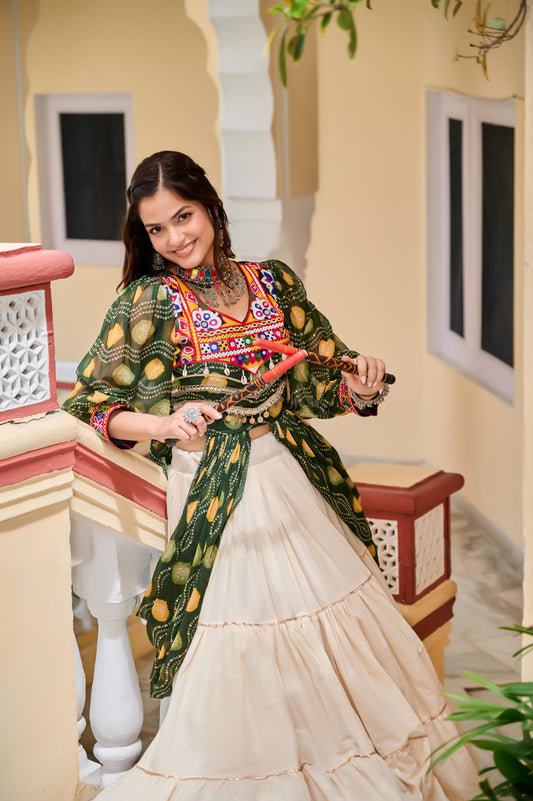 Launching Navratri Special Gamathi Work Lehenga choli