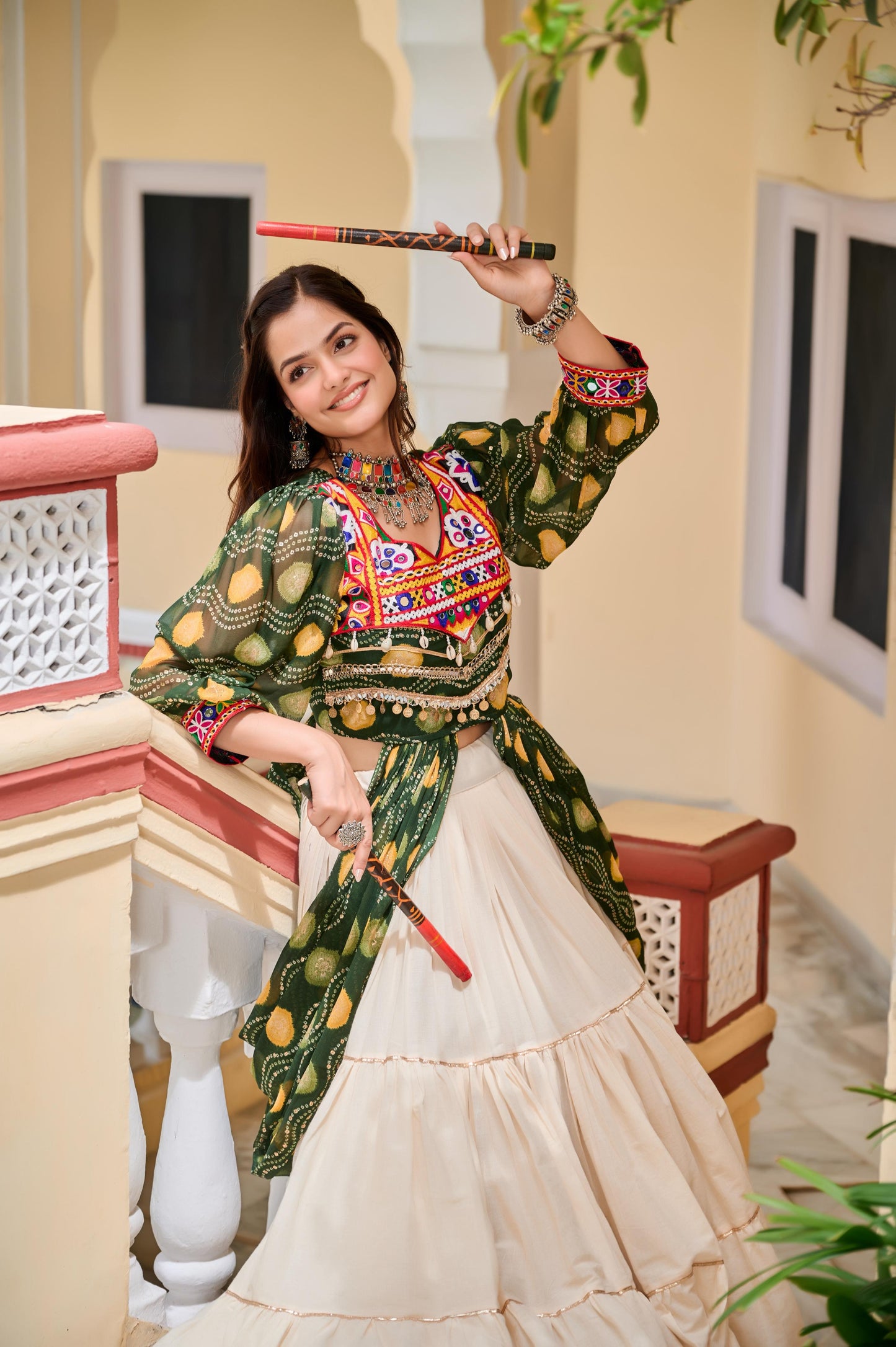 Launching Navratri Special Gamathi Work Lehenga choli