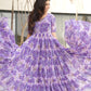 Desirable Women's Fully Flair Gown Made With Faux Georgette Fabrics With Print