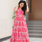 Desirable Women's Fully Flair Gown Made With Faux Georgette Fabrics With Print