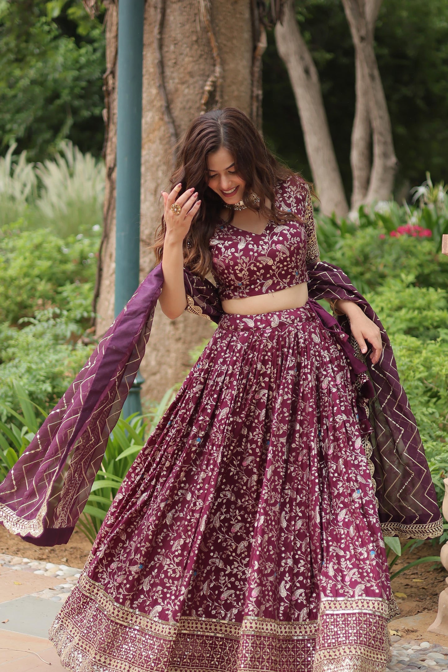 Introducing The Jequard Lehenga