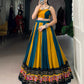 Super Mustard Yellow Gamthi Work Rayon Navratri Special Lehenga Choli