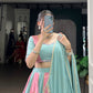 Light Pink Color Emboidery Work With Lace Touch Up Rayon Chaniya Choli