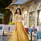 Mustard Zari Embroidered Sequins Lehenga For Celebrations Festive Wear
