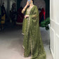 Mehendi Kurti Pant in Gold Coin With Sequence Embroidery and Dupatta