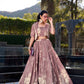 Tussar Silk Floral Print Jacket Lehenga Set Festive Wear