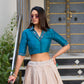Tussar Silk Floral Patch Work Readymade Lehenga Choli