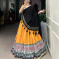 Yellow Color Rayon Bandhej Print Navratri Lehenga Choli Set