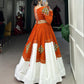 Women's Designer Trending Navaratri Cotton Plain & Gamthi Patch Lehenga Choli
