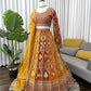 Foux Gorgette Intricate Thread & Sequnce Embroidery Lehenga