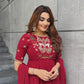 Presenting New Designer Collection In Roman simmer silk With Embroidery Work Top-Bottom And Dupatta Set Fully Stitched Ready To Wear