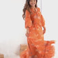 Orange Safari Muse Orange Floral Gown